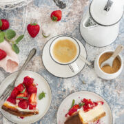 Ricotta Cheesecake mit Erdbeeren